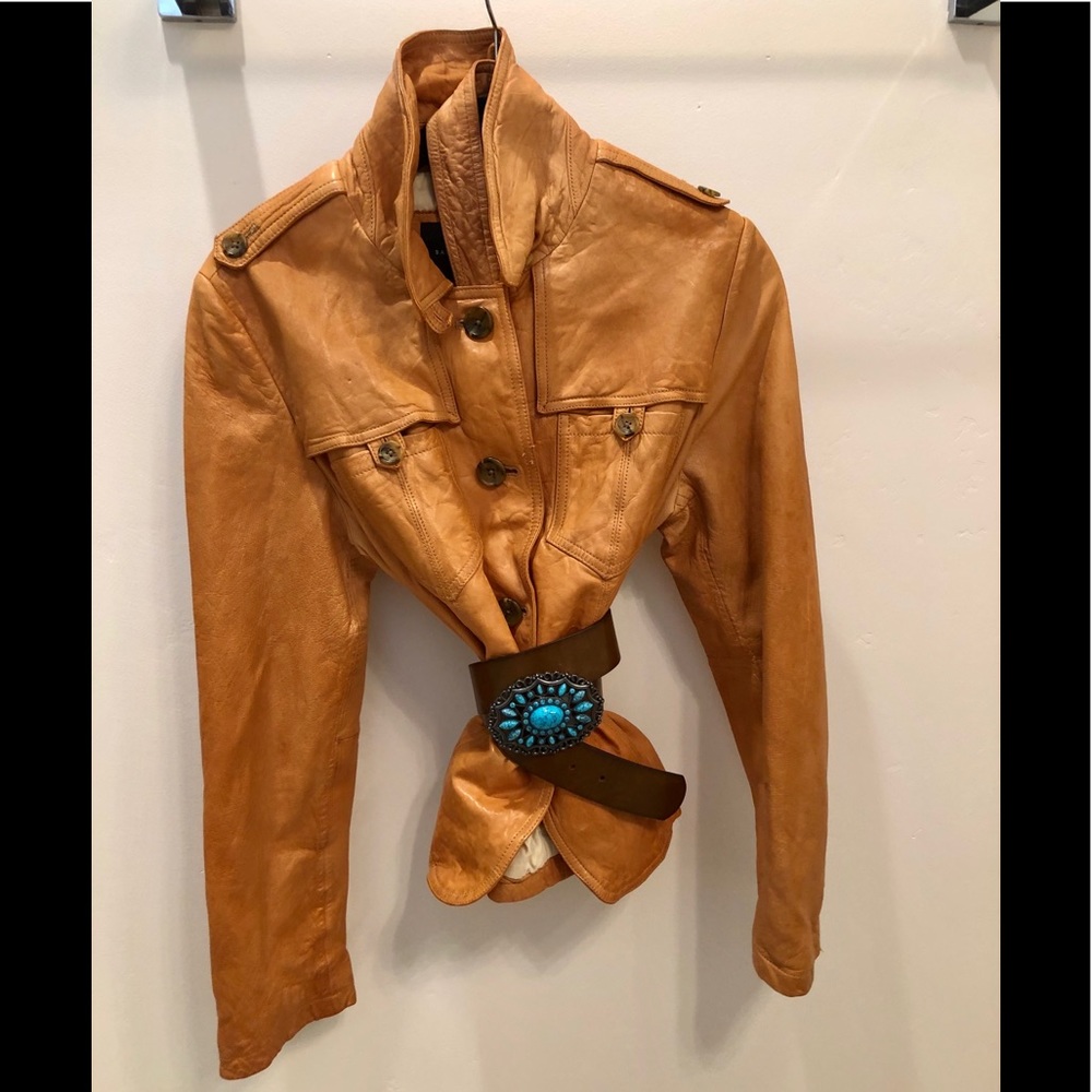 Banana Republic Leather Jacket sz sm